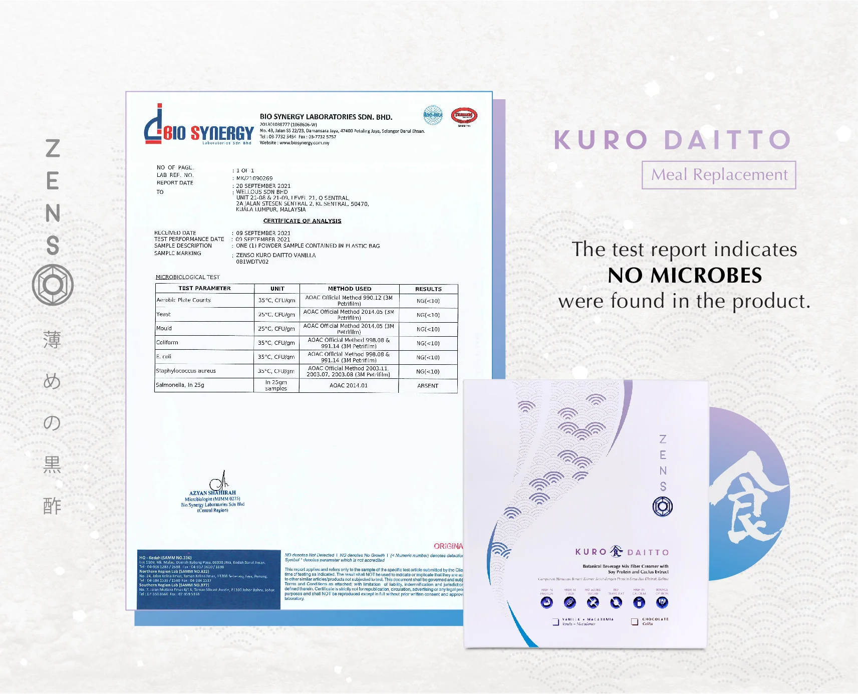 ZENSO Cert- No Microbes_Daitto ENG