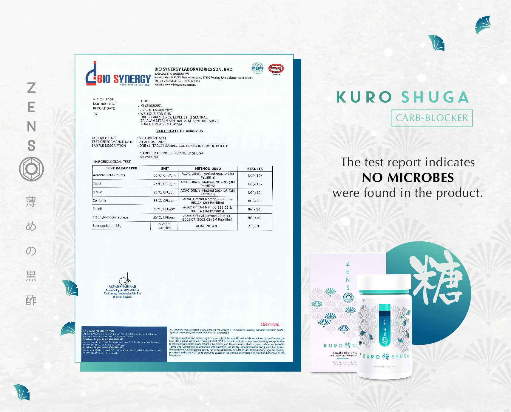 ZENSO Cert- No Microbes_Shuga ENG